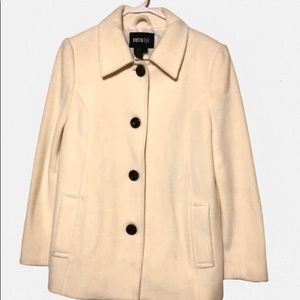 BNWOT Metrostyle wool cream (off white) color 3/4 coat Size 10